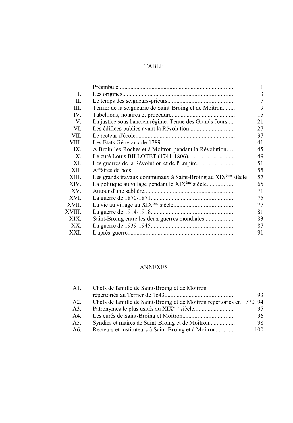 Monographie De St-Broing- Les-Moines & Moitron