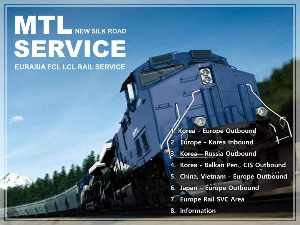 Eurasia Fcl Lcl Rail Service