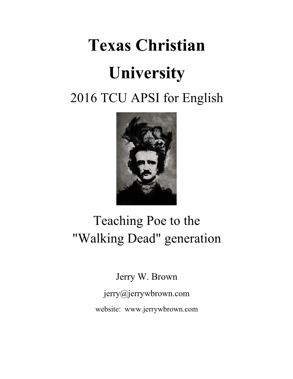 2016 TCU APSI for English Teaching Poe To