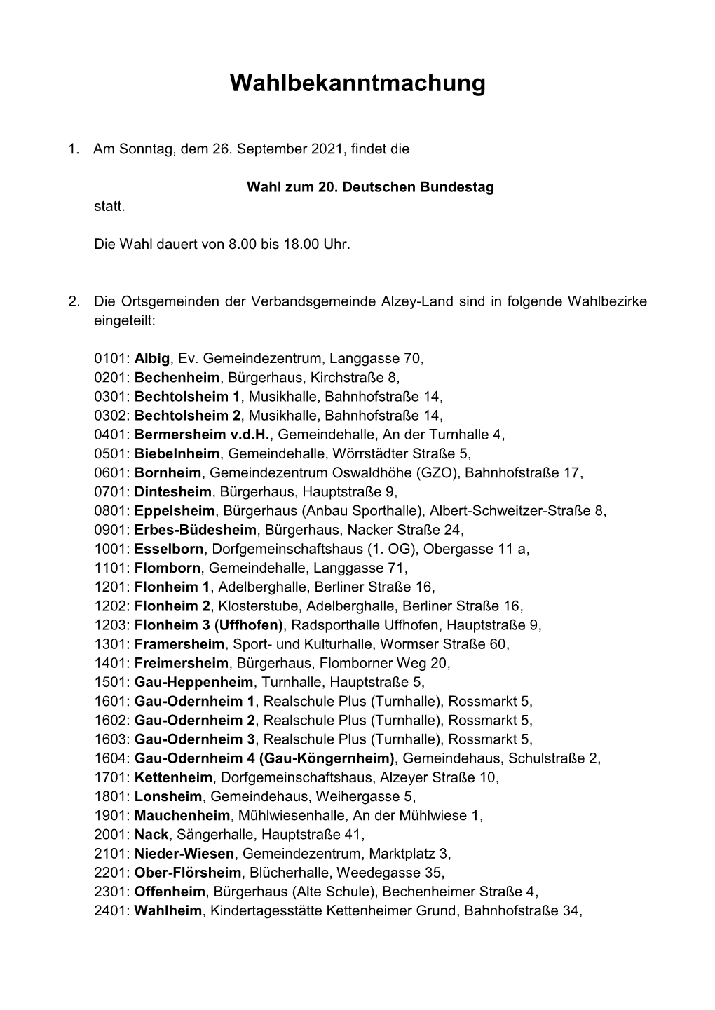Wahl Zum 18. Landtag Von Rheinland-Pfalz