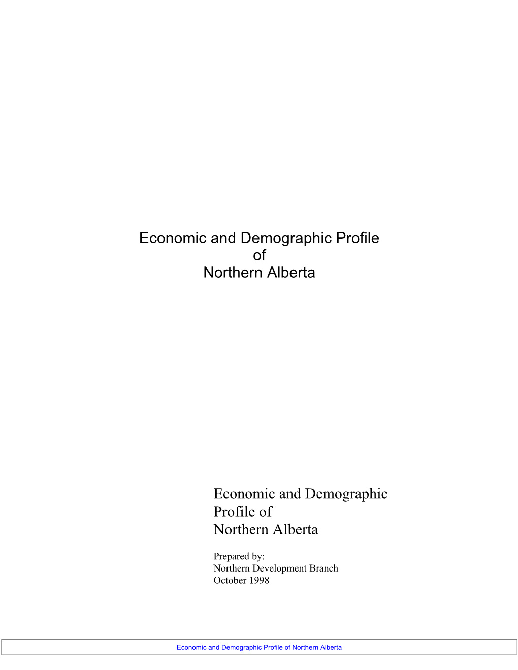 98' NADC Economic and Demographic Profile