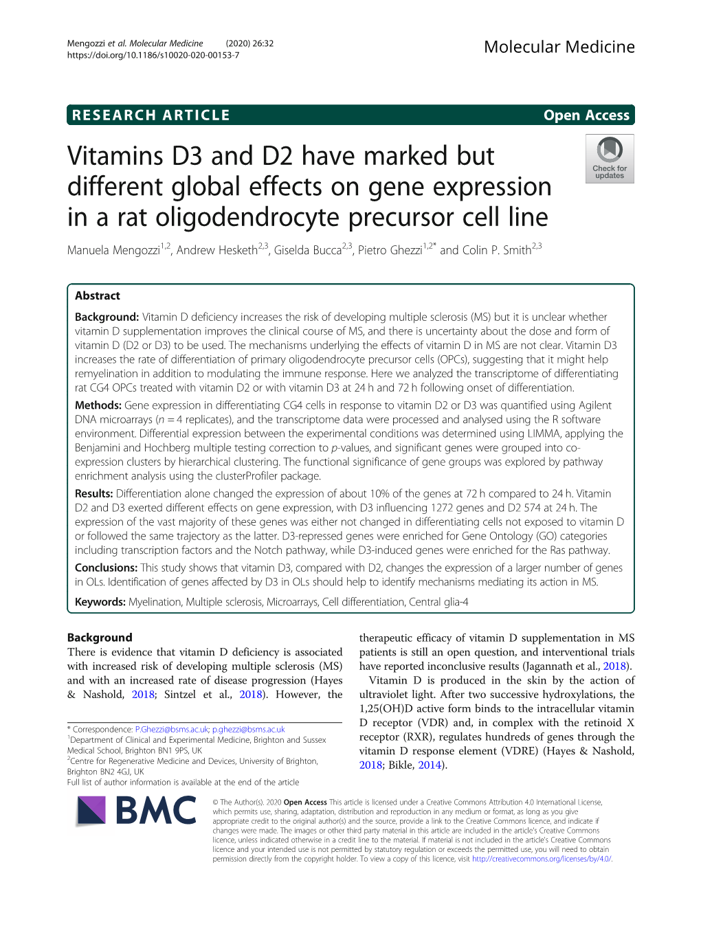 Vitamins D3 and D2 Have Marked but Different Global Effects on Gene