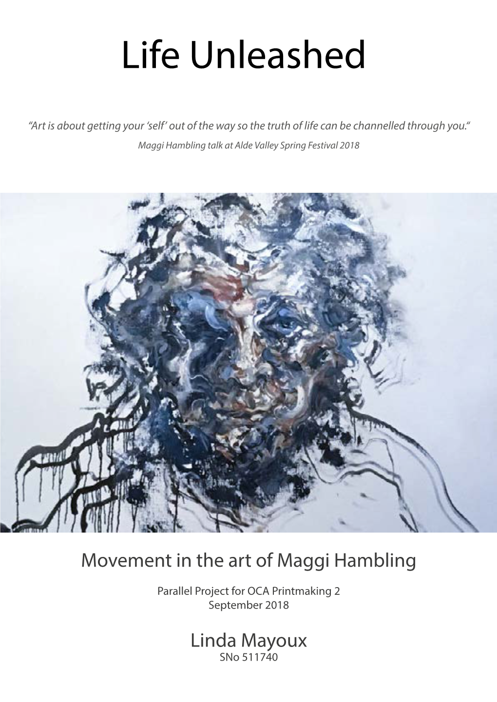 Maggi Hambling Talk at Alde Valley Spring Festival 2018