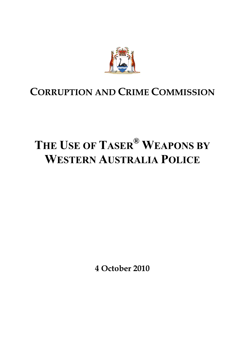 The Use of Taser Weapons by Western Australia Police