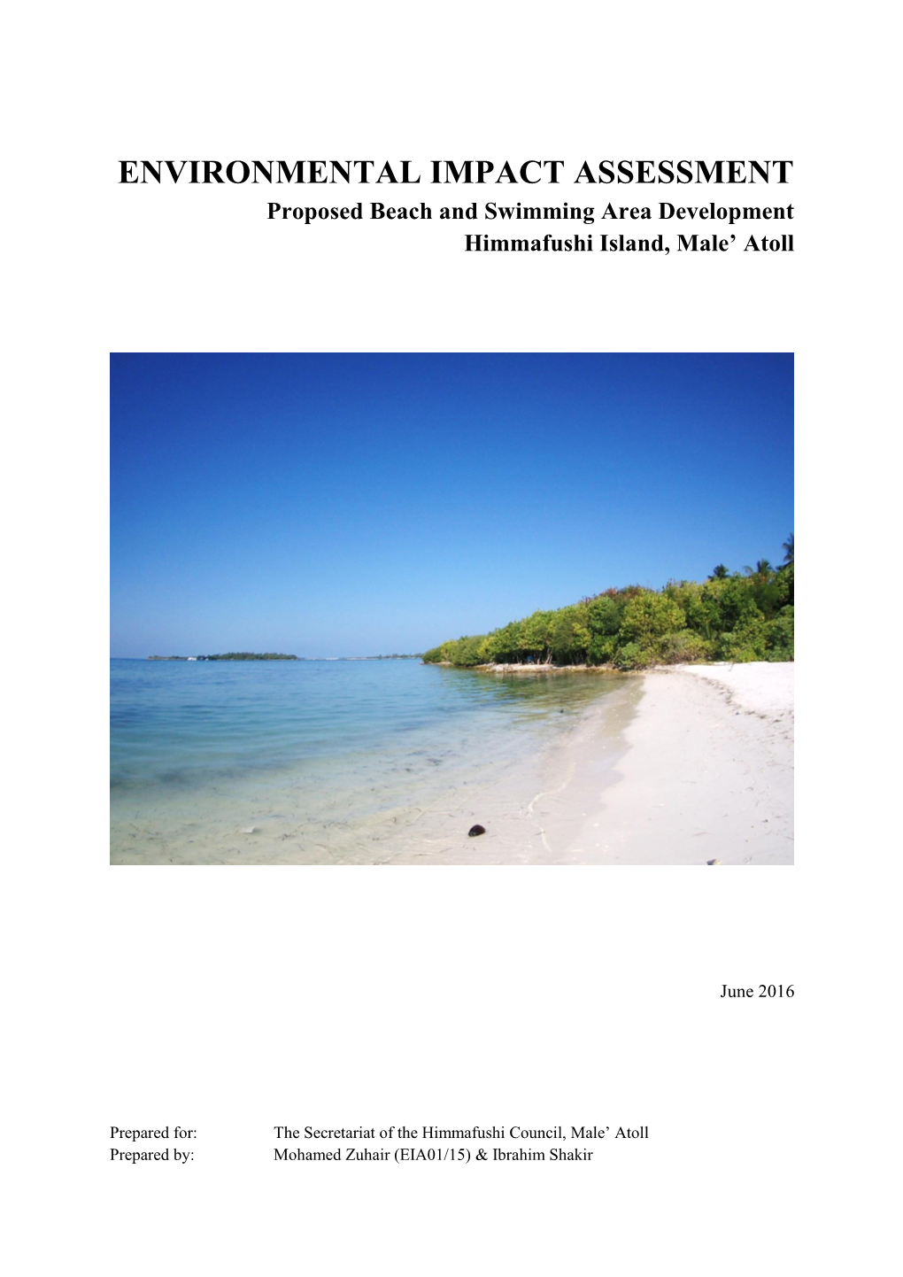 HIMMAFUSHI BEACH EIA June 2016.Pdf