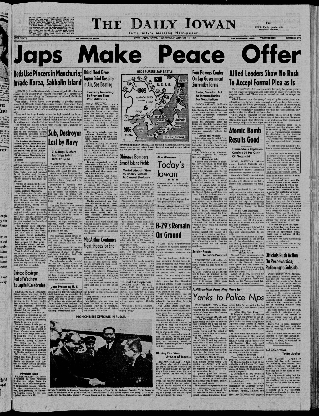 Daily Iowan (Iowa City, Iowa), 1945-08-11