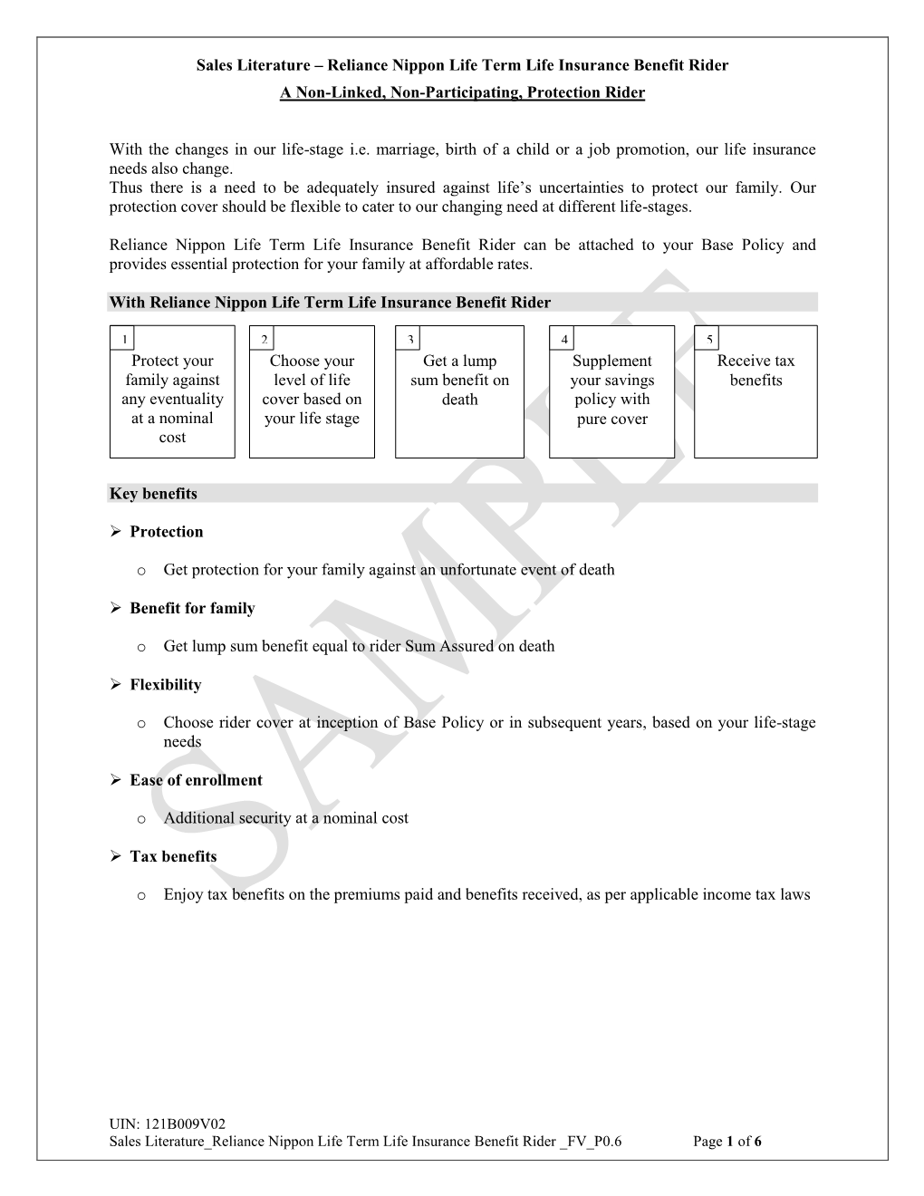 Reliance Easylife Plan