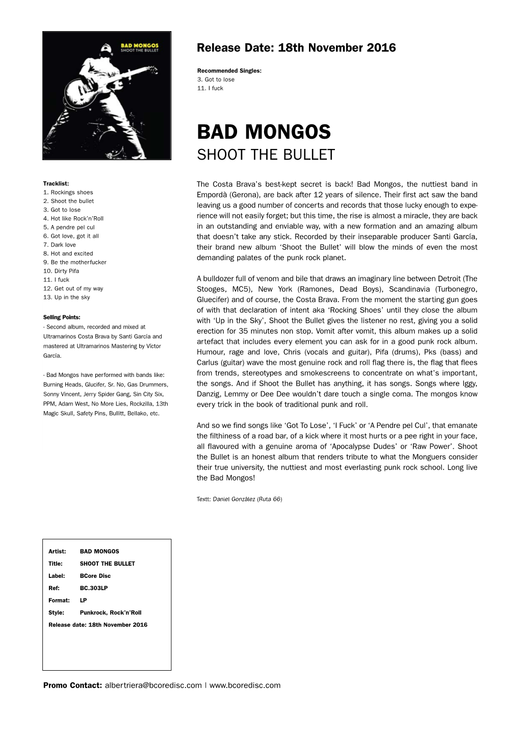 Bad Mongos Shoot the Bullet