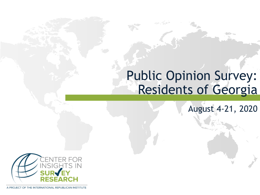 Residents of Georgia August 4-21, 2020 Detailed Methodology