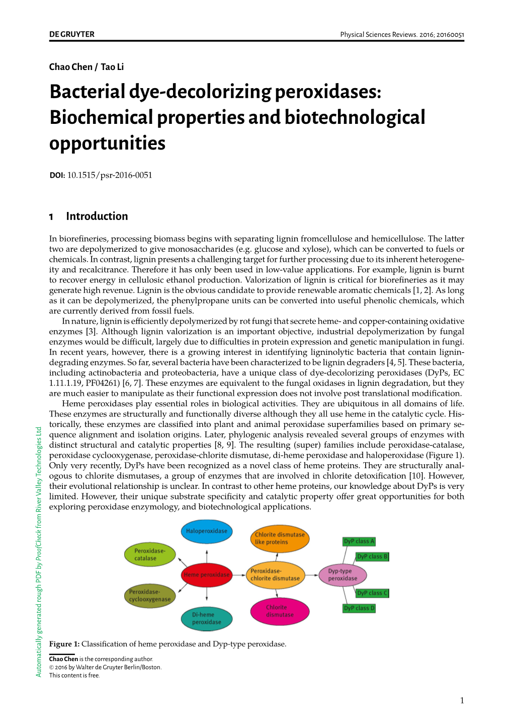 Bacterialdye-Decolorizingperoxidases