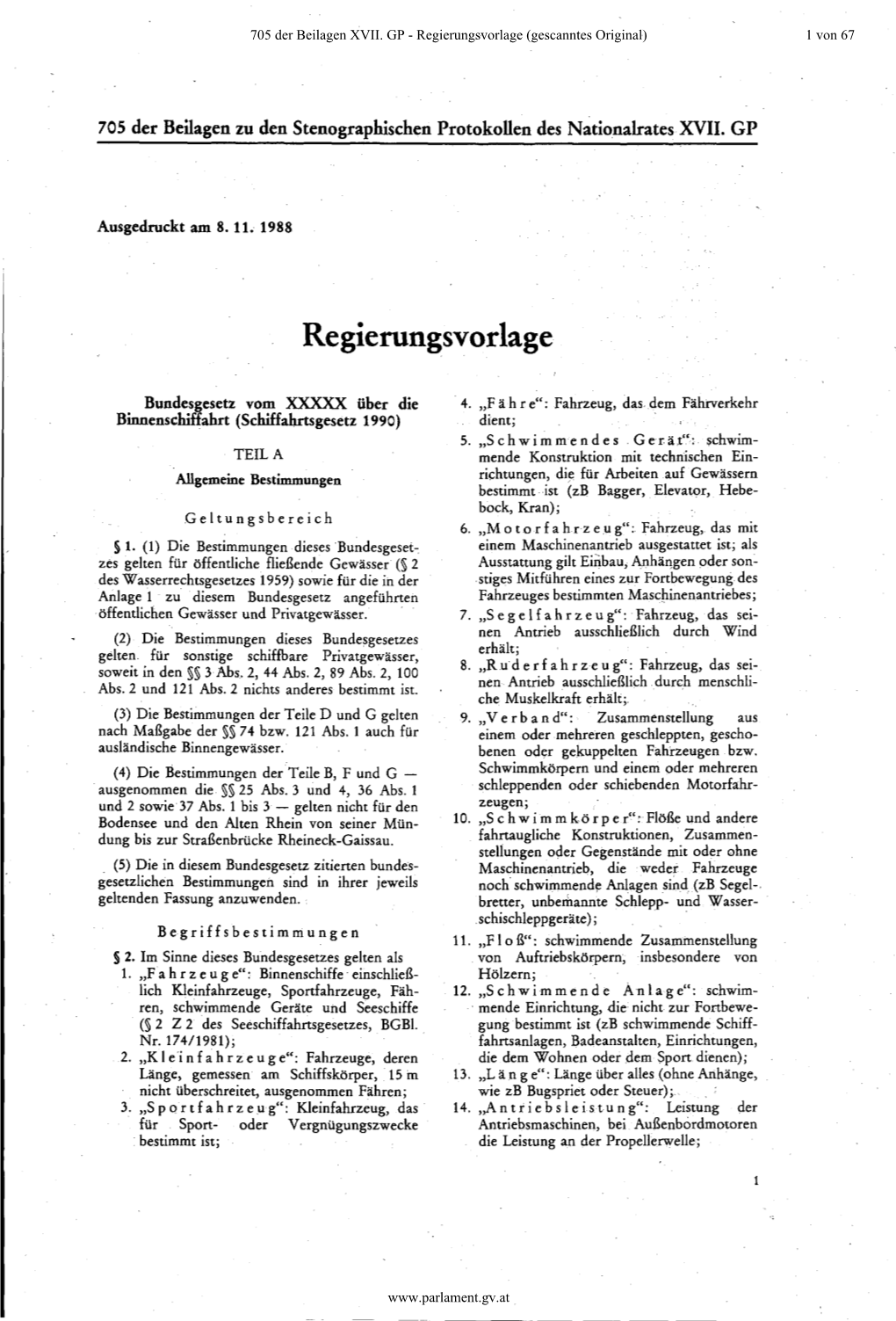 Regierungsvorlage (Gescanntes Original) 1 Von 67