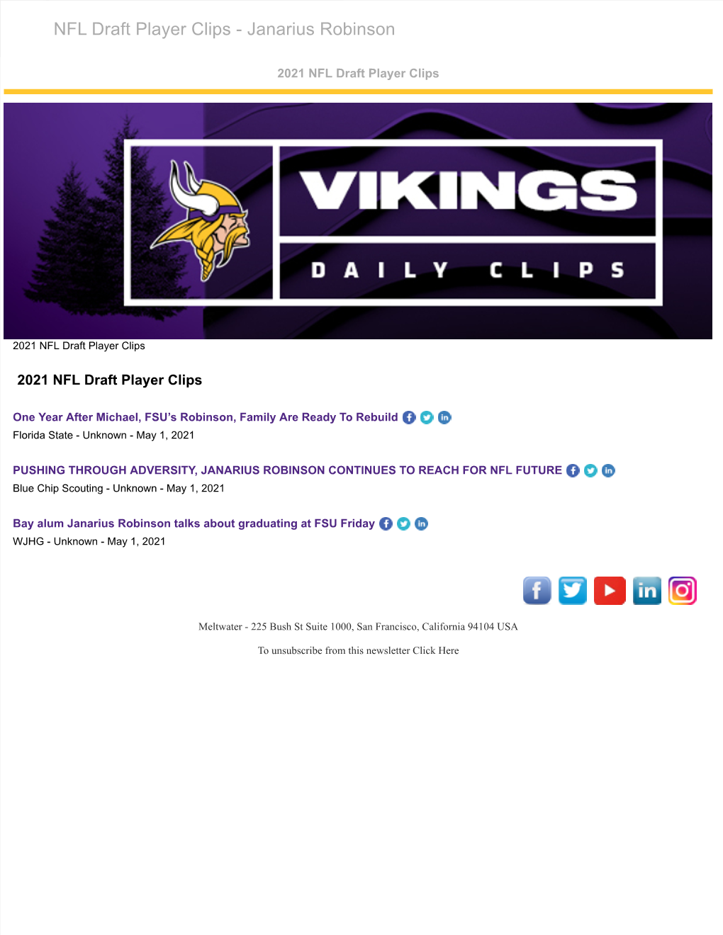 Share Newsletters NFL Draft Player Clips