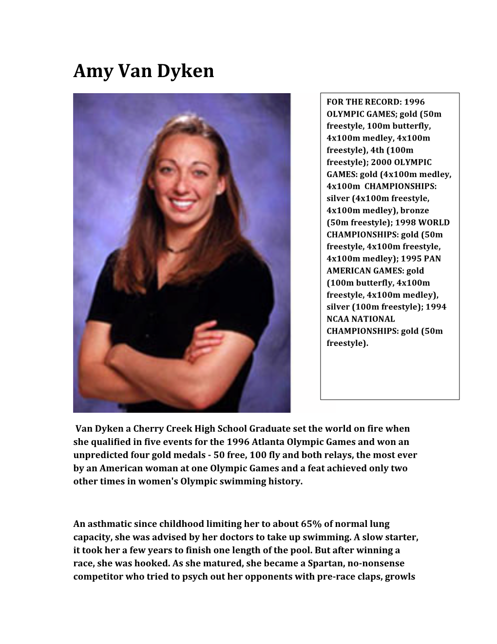 Amy Van Dyken