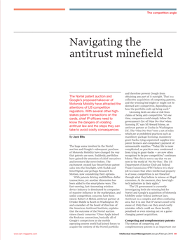 Navigating the Antitrust Minefield