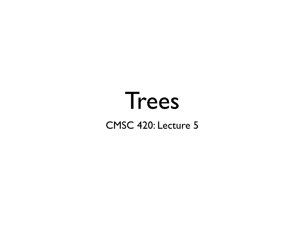 Introduction to Trees