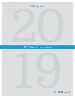 LPL Financial Holdings Inc. LPL Annual Report