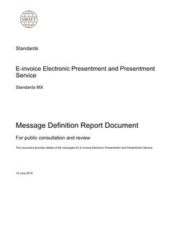 Message Definition Report Document