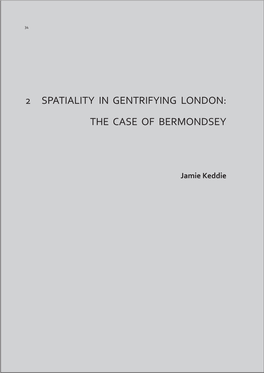 Jamie Keddie Spatiality in Gentrifying London 35