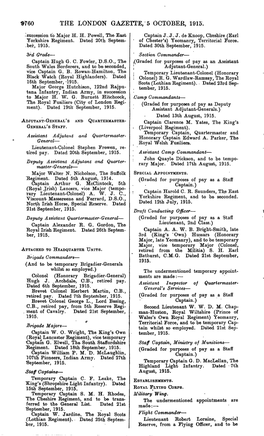 760 the London Gazette, 5 October, 1915