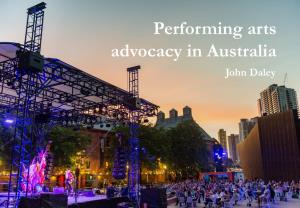 Performing Arts Advocacy in Australia