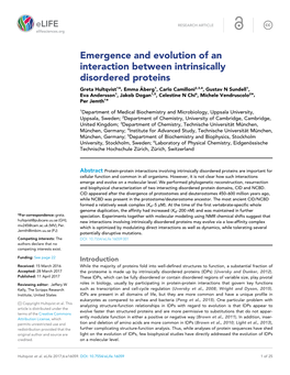 Emergence and Evolution of an Interaction Between Intrinsically