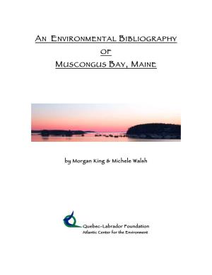 An Environmental Bibliography of Muscongus Bay, Maine
