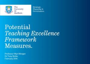 Potential Teaching Excellence Framework Measures