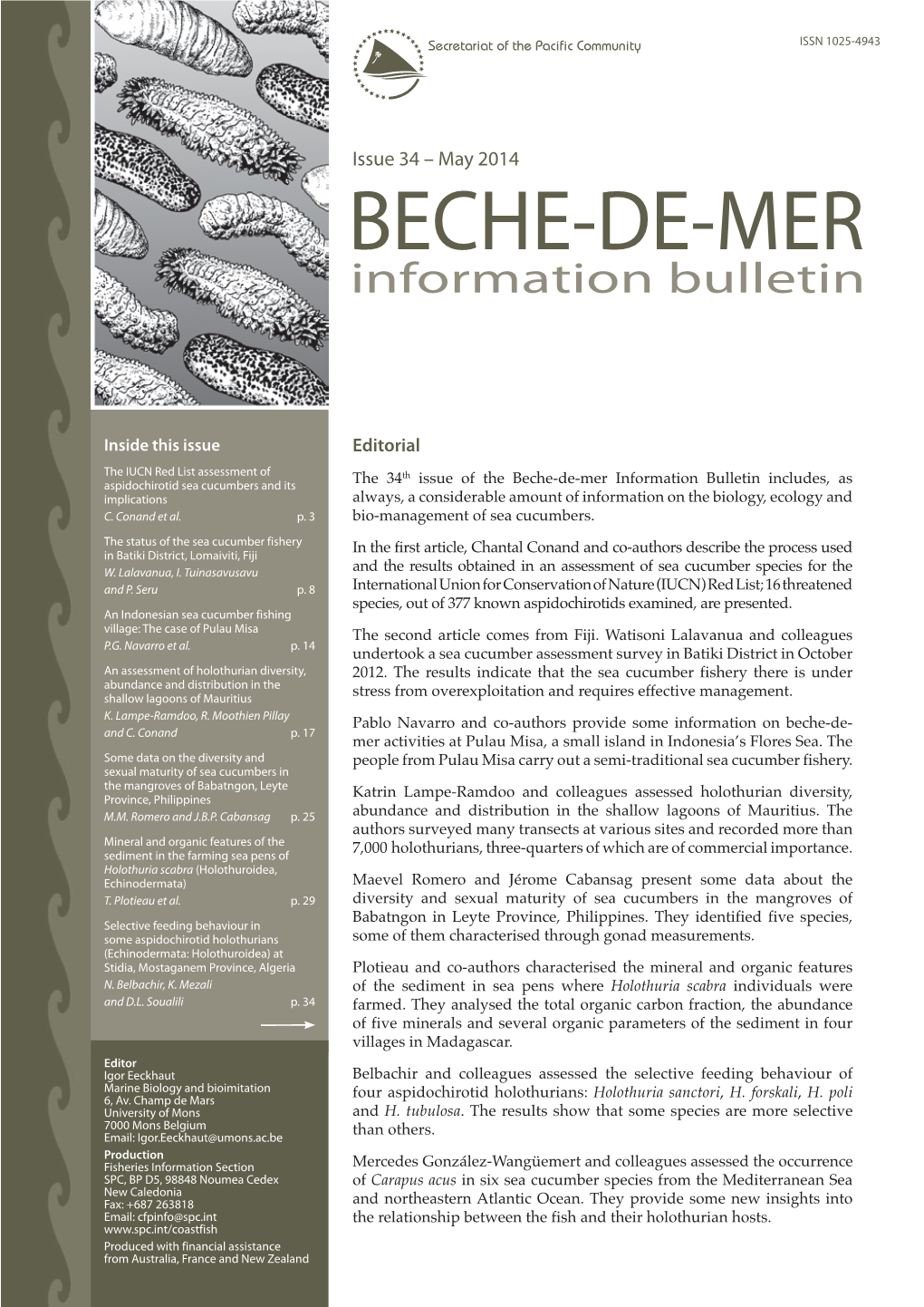 SPC Beche-De-Mer Information Bulletin