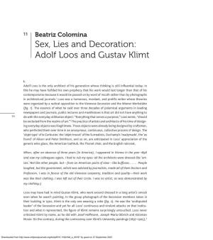 Adolf Loos and Gustav Klimt