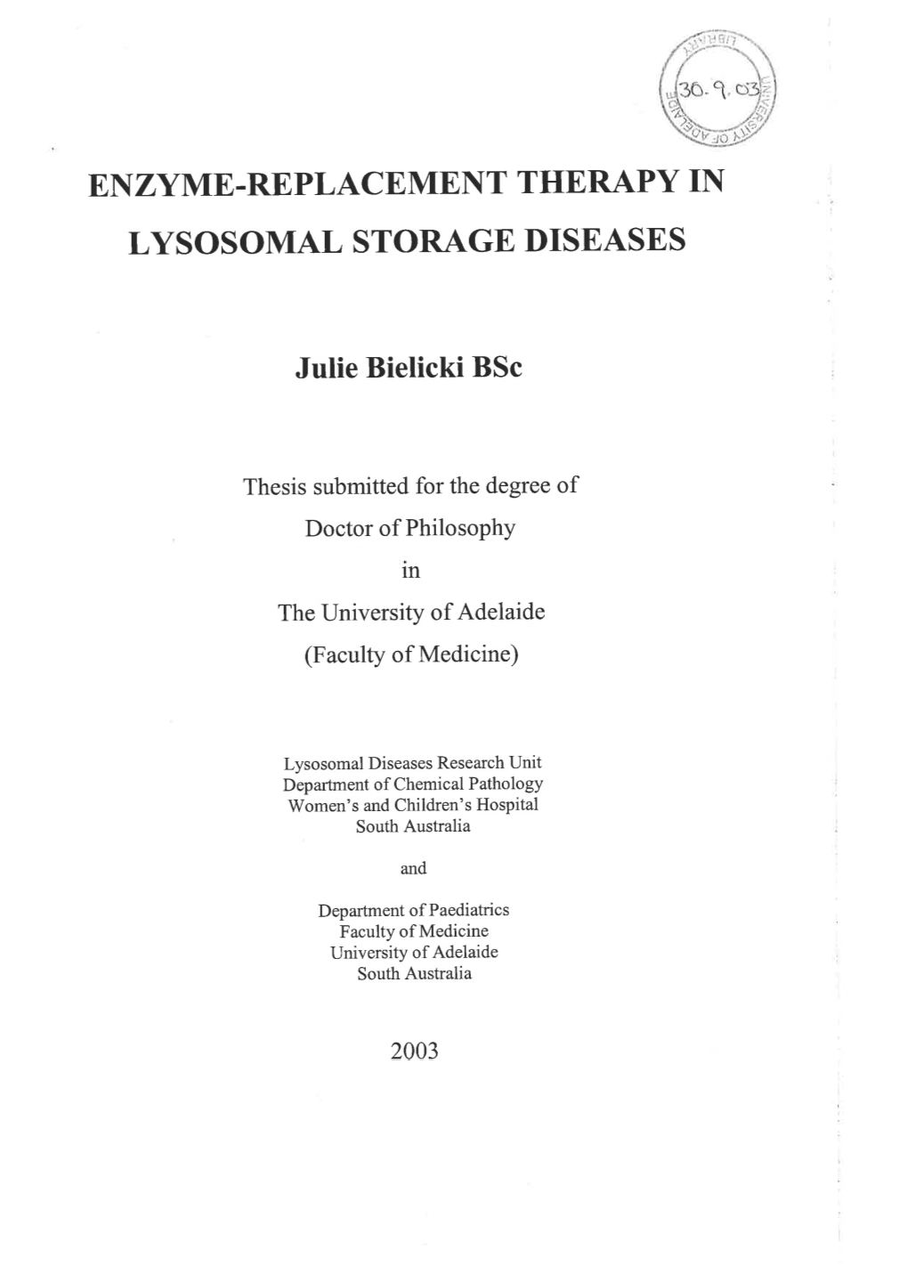 Enzyme-Replacement Therapy in Lysosomal Storage