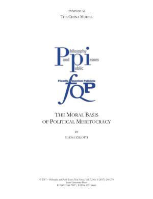 The Moral Basis of Political Meritocracy