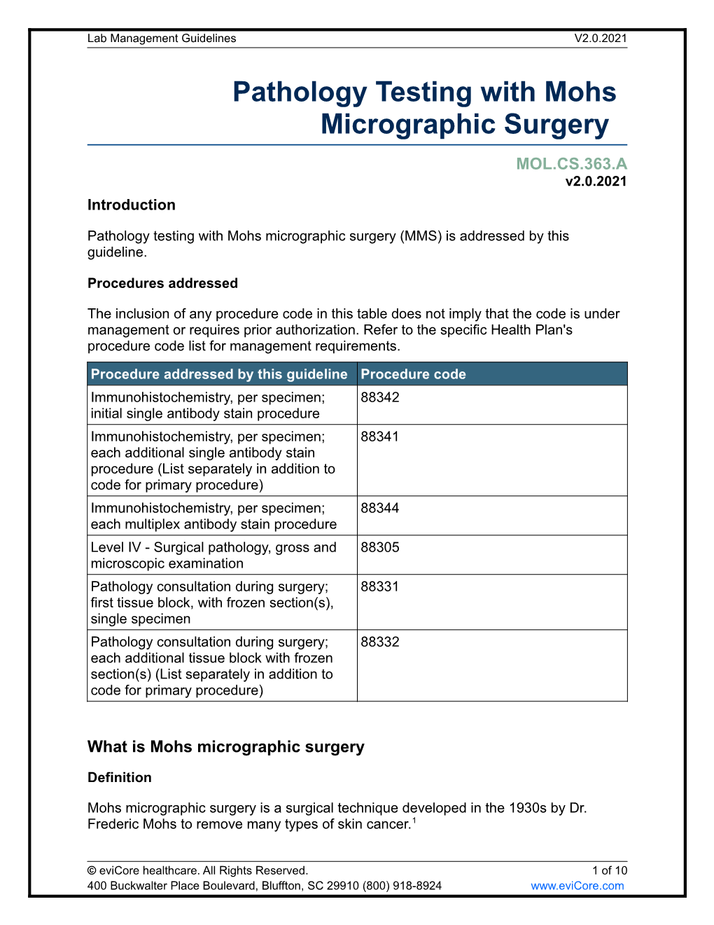 Pathology Testing with Mohs Micrographic Surgery