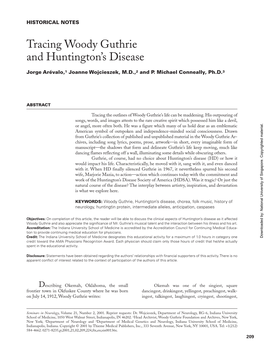 Tracing Woody Guthrie and Huntington's Disease