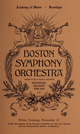 Boston Symphony Orchestra Concert Programs, Season 60,1940-1941, Trip