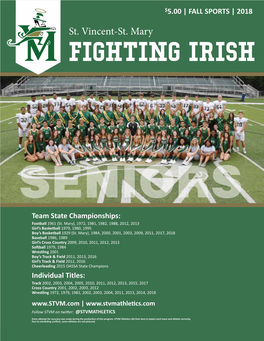 St. Vincent-St. Mary 2018 | VARSITY FOOTBALL ROSTER
