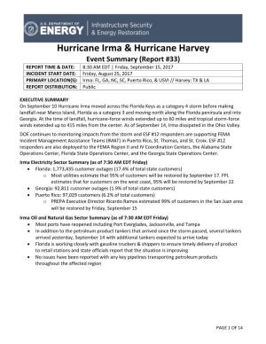 Hurricane Irma & Hurricane Harvey