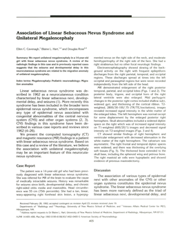 Association of Linear Sebaceous Nevus Syndrome and Unilateral Megalencephaly