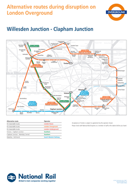 Alternative Routes During Disruption on London Overground Willesden Junction