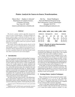 Pointer Analysis for Source-To-Source Transformations