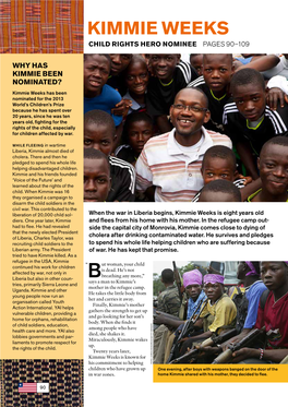 KIMMIE WEEKS CHILD RIGHTS HERO NOMINEE Pages 90–109