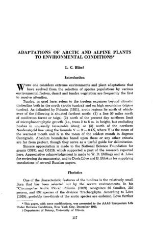 Adaptations of Arctic and Alpine Plants To