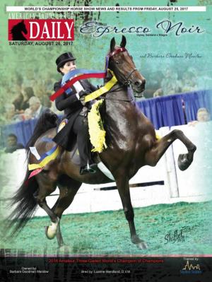 American Saddlebred Horse Association Jon Snider the Bluegrass Horseman “In Memory of William M