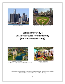 Oakland University's 2015 Social Guide for New Faculty (And Not-So