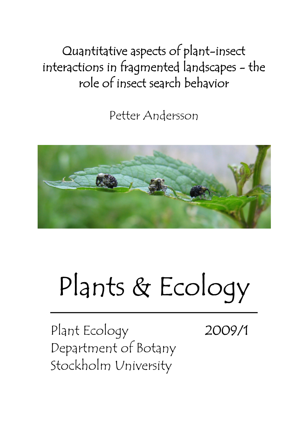 Plants & Ecology