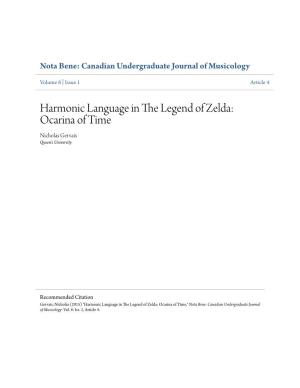 Harmonic Language in the Legend of Zelda: Ocarina of Time Nicholas Gervais Queen's University