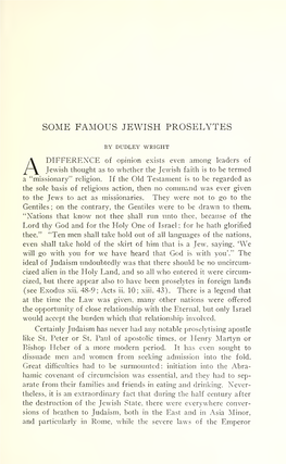 Some Famous Jewish Proselytes