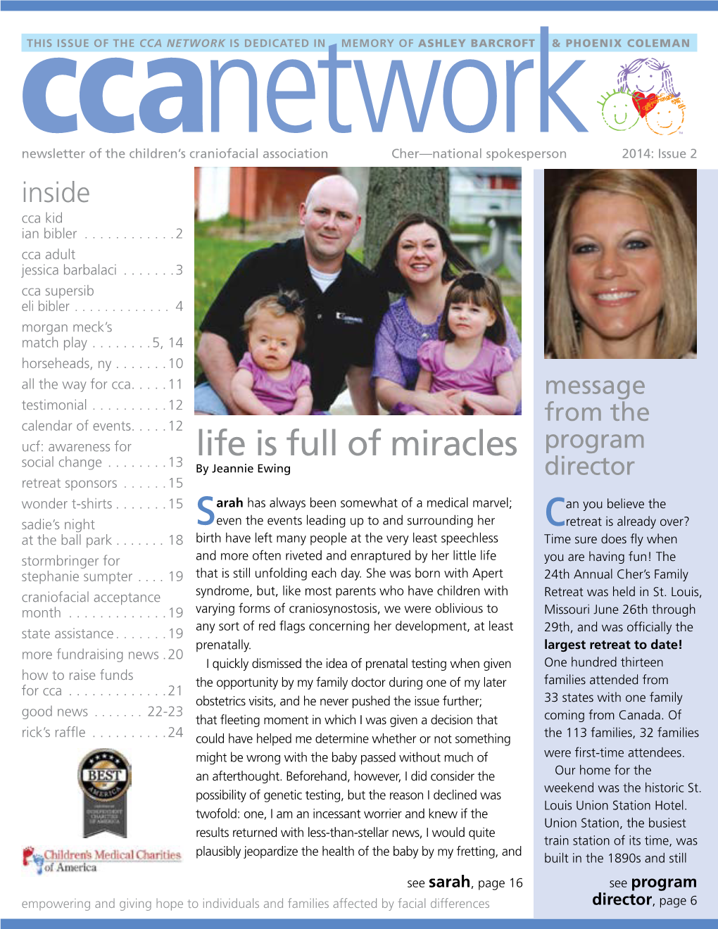 Life Is Full of Miracles by Jeannie Ewing Director Retreat Sponsors