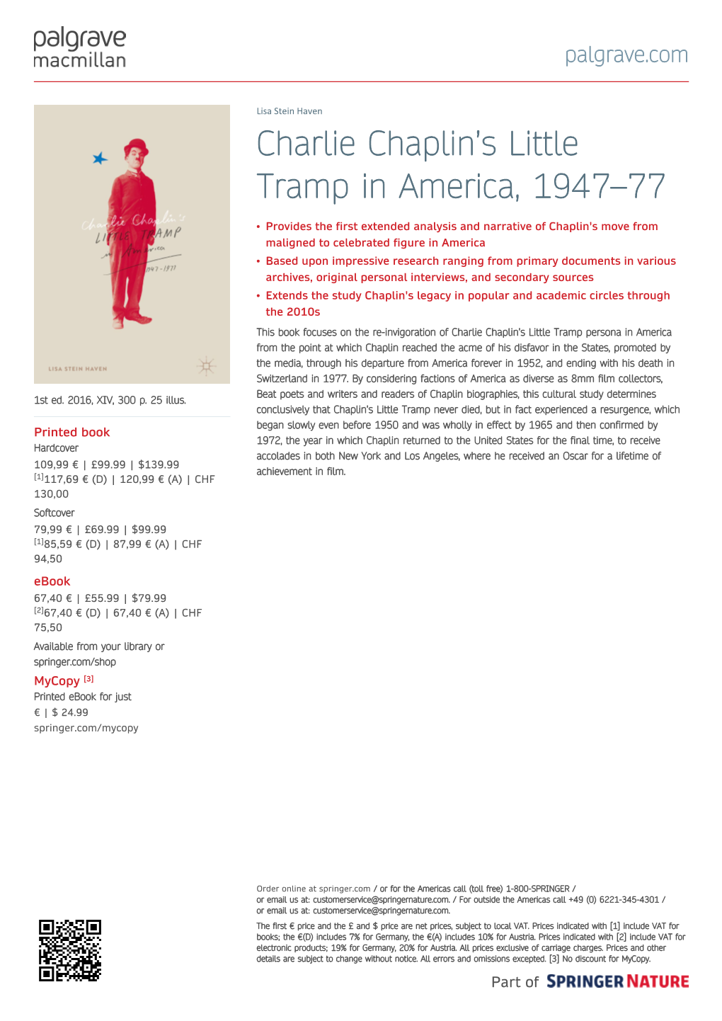 Charlie Chaplin's Little Tramp in America, 1947–77