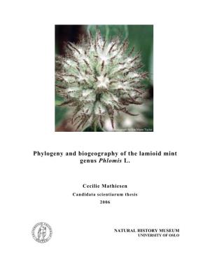 Phylogeny and Biogeography of the Lamioid Mint Genus Phlomis L