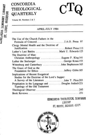 The Use of the Church Fathers in the Formula of Concord